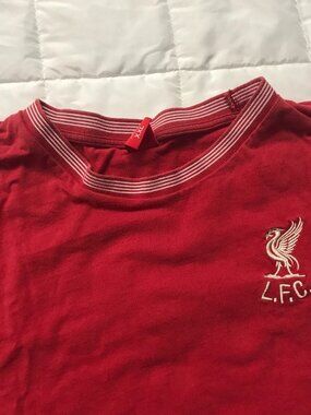 LFC Liverpool Football Club T-Shirt Men's 2XL Red White Forever Red SS Knitted